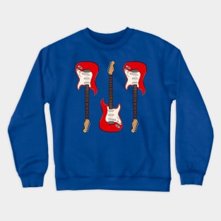 Triple Fiesta Red Stratocaster Crewneck Sweatshirt